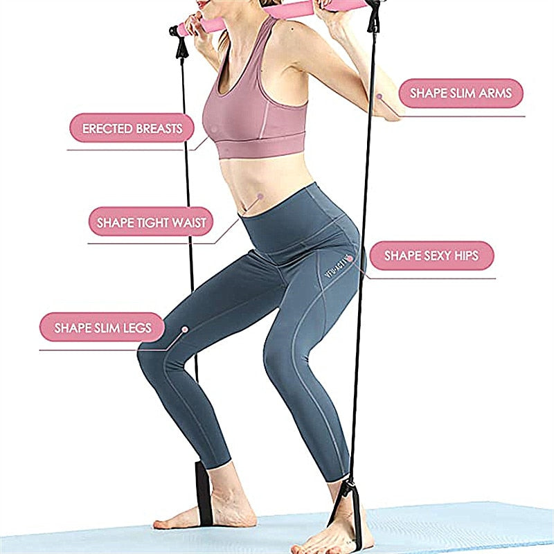 Portable Pilates Bar and Resistance Band – In the Mist General